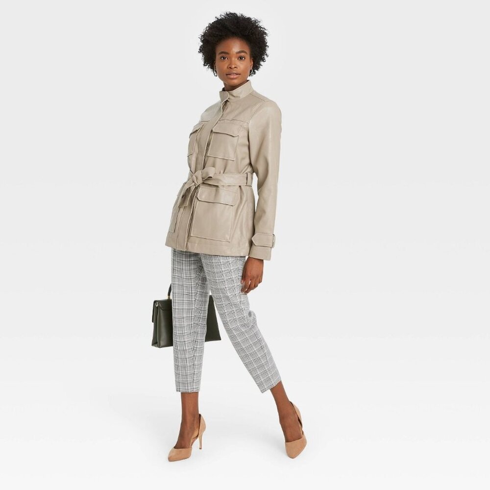 A New Day Anorak Faux Leather Tan Frontier Brown New